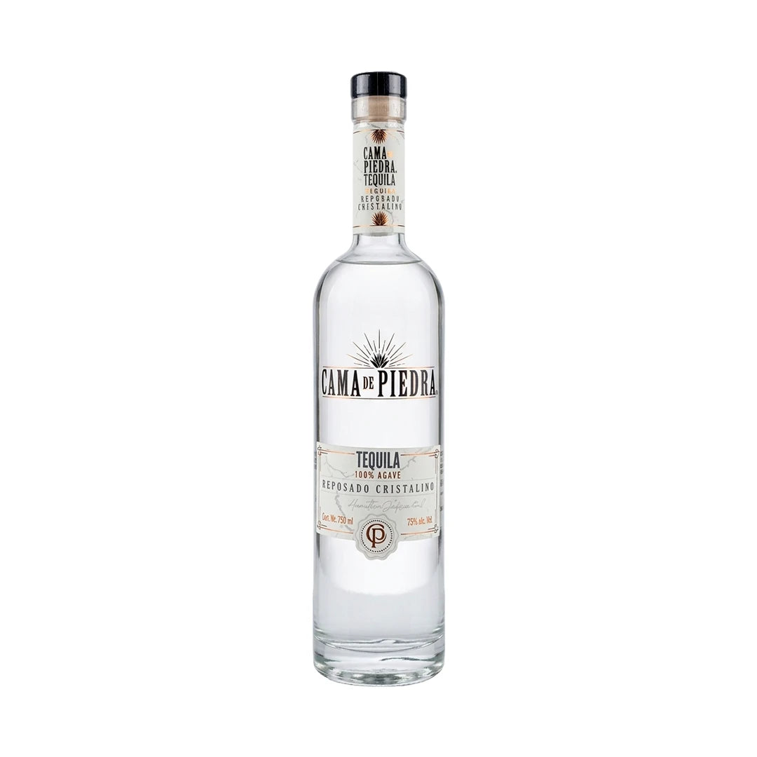 Tequila Cama De Piedra Reposado Cristalino 750 Ml