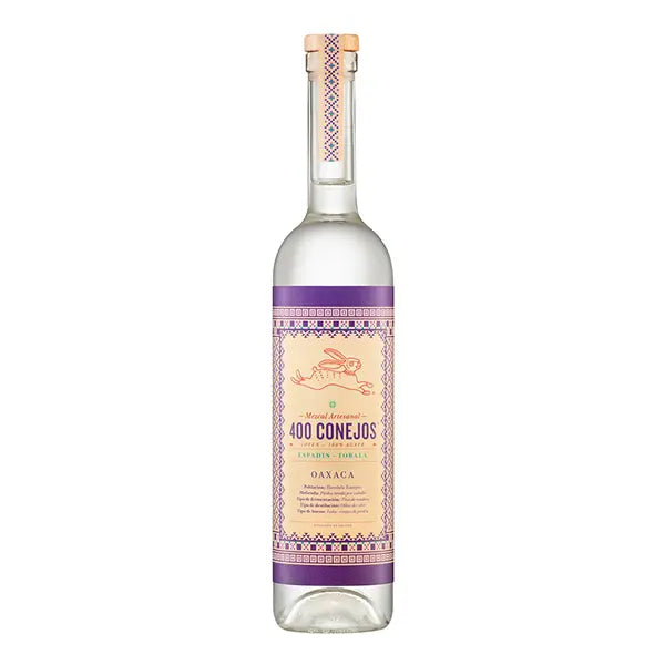 Mezcal 400 Conejos Espadín Tóbala 750 Ml