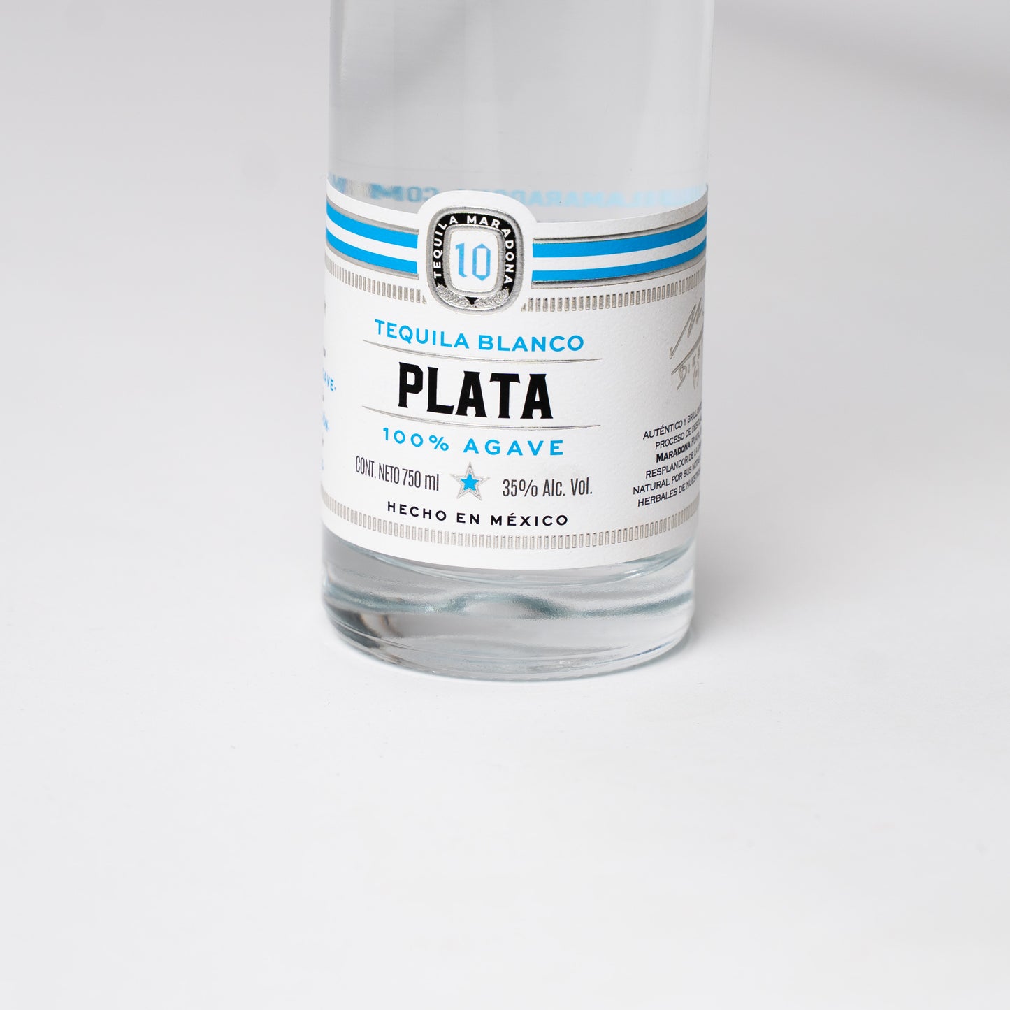 Tequila Blanco Maradona Plata 750 ml
