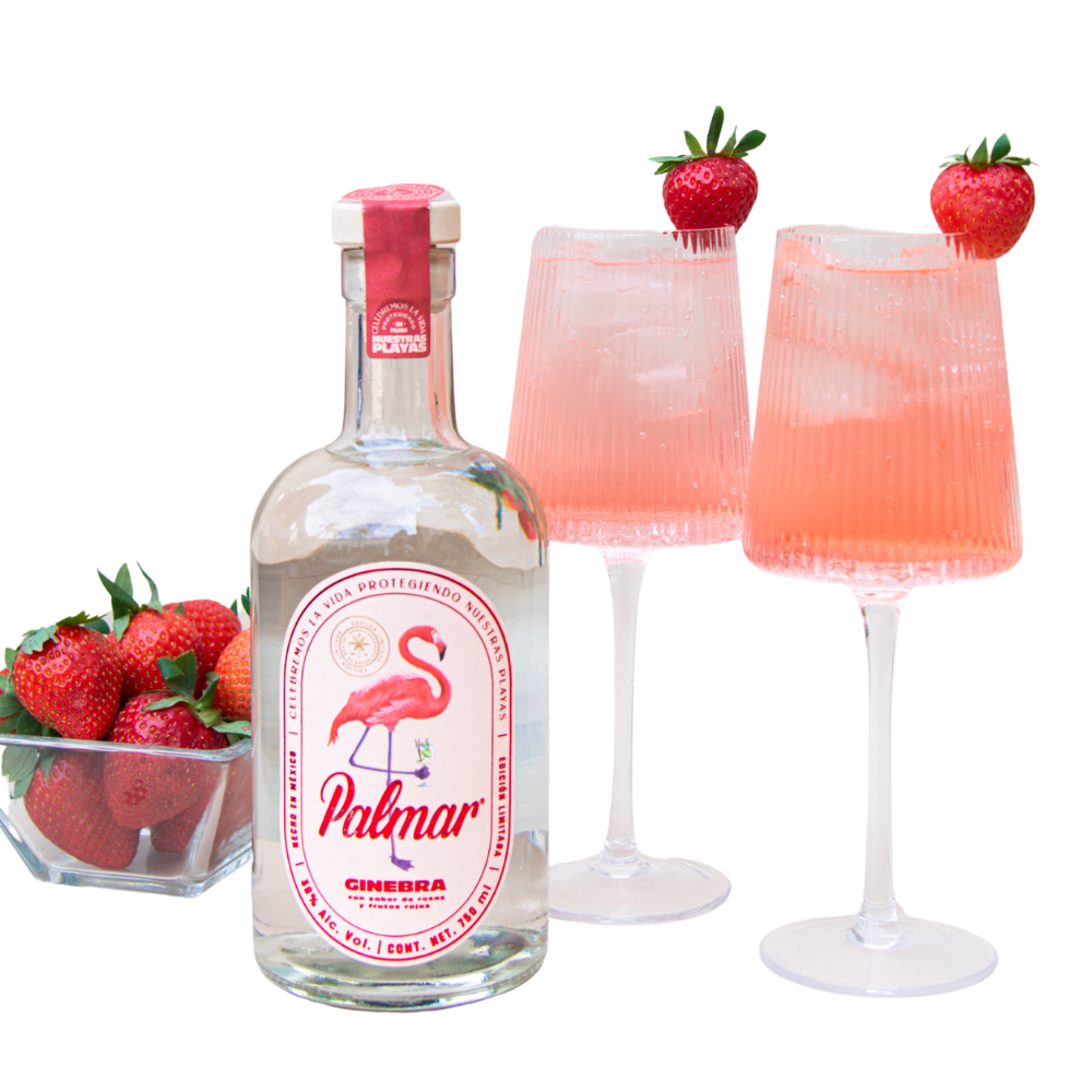Ginebra Palmar Rosas y Frutos Rojos 750 Ml + Gorra Palmar