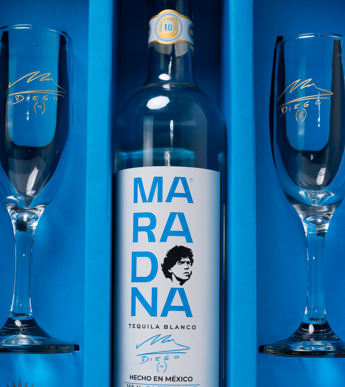 Tequila Maradona Blanco 750 Ml + 2 Copas