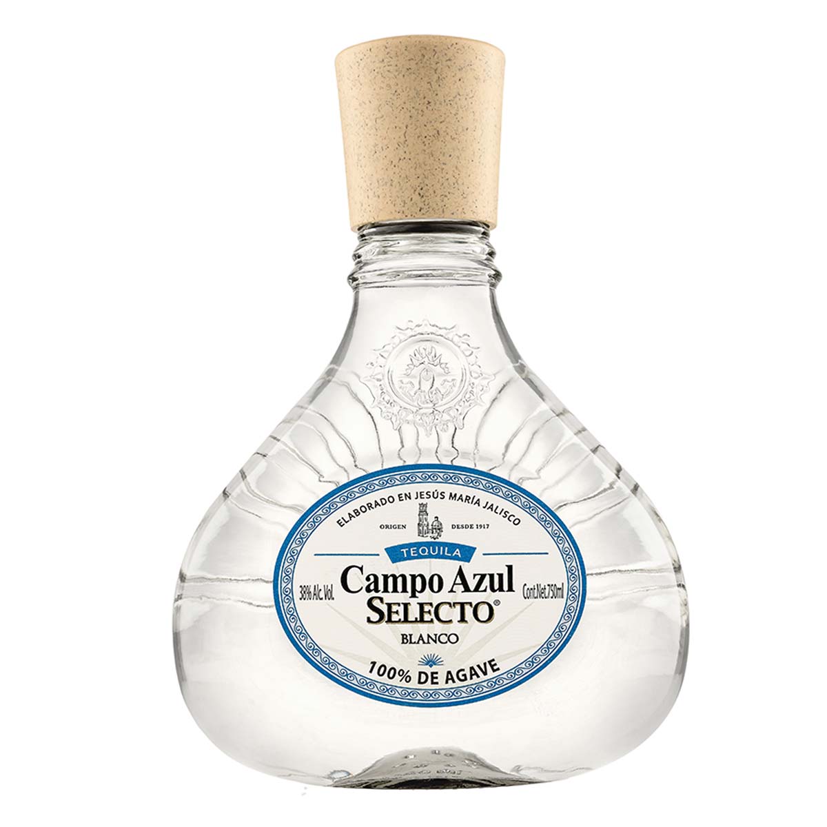 Tequila Campo Azul Selecto Blanco 100% Agave 750ml