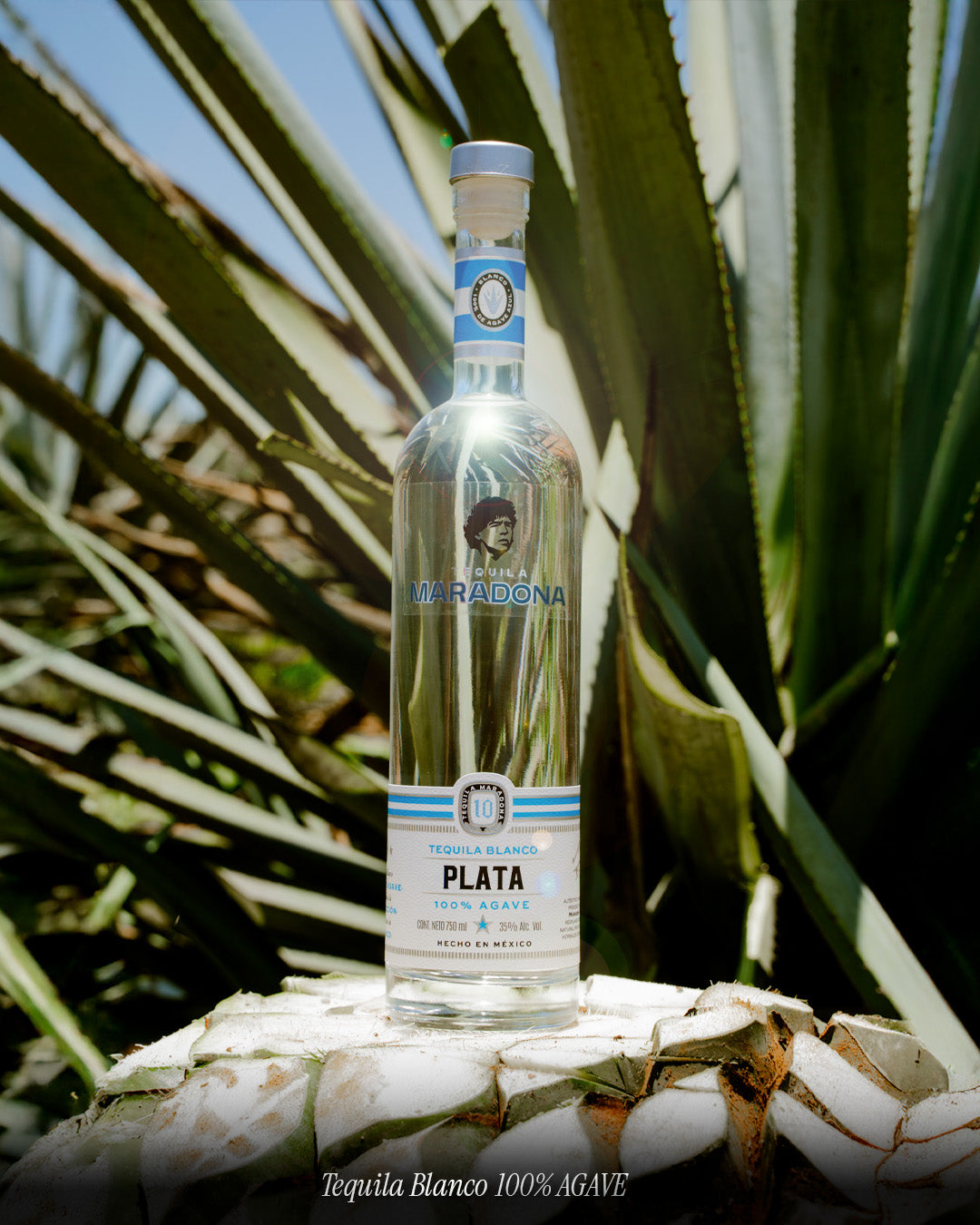 Tequila Blanco Maradona Plata 750 ml