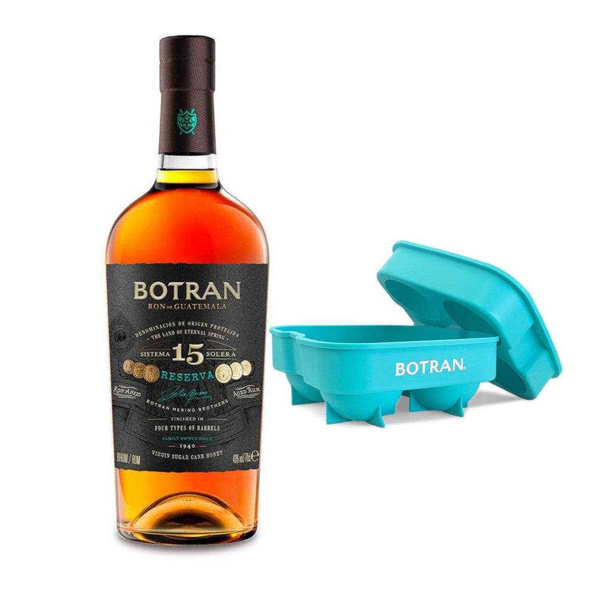 Ron Botran Solara AÑejo 15 AÑos 750 Ml + Molde de Hielos