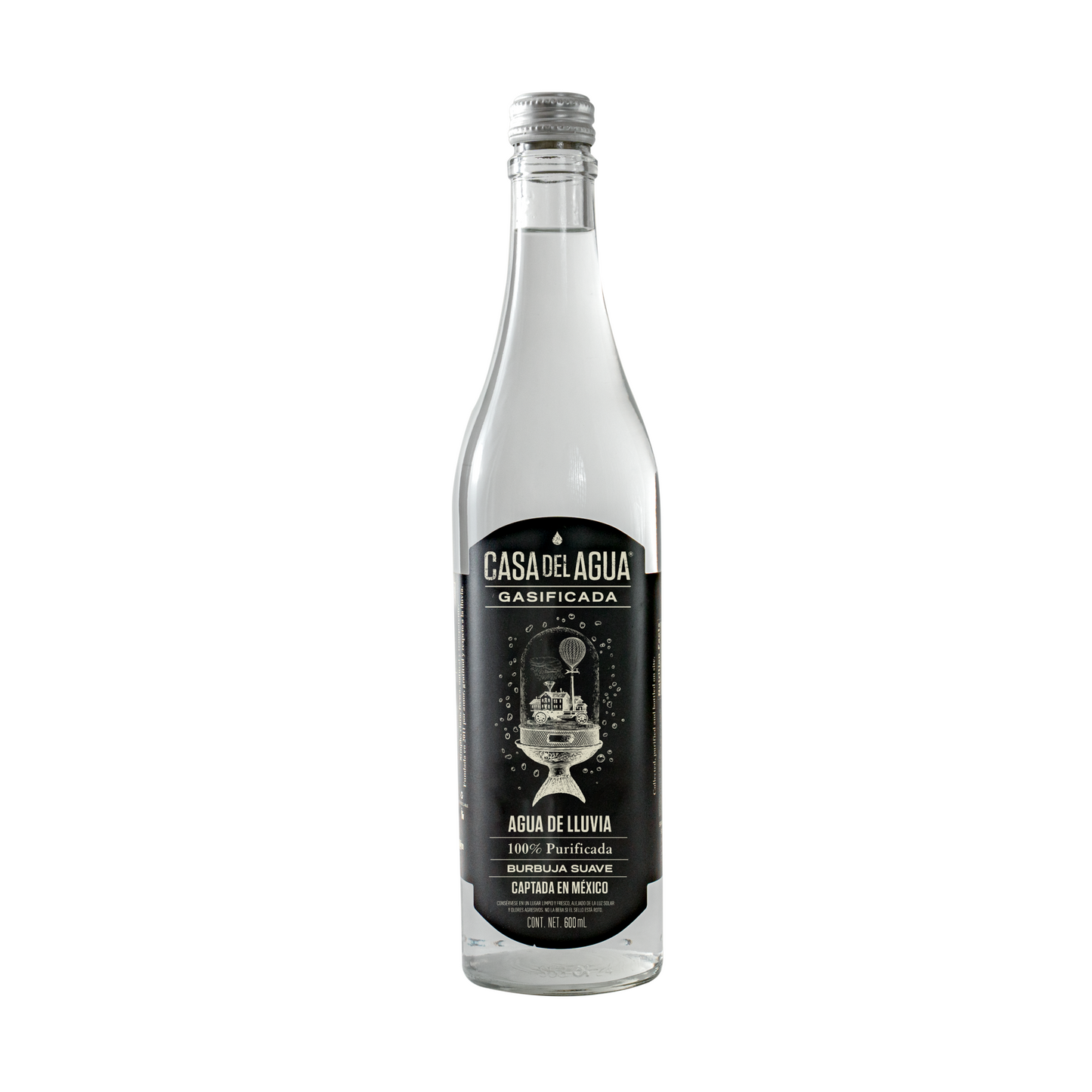 Agua de Lluvia Gasificada Casa del Agua 600 Ml