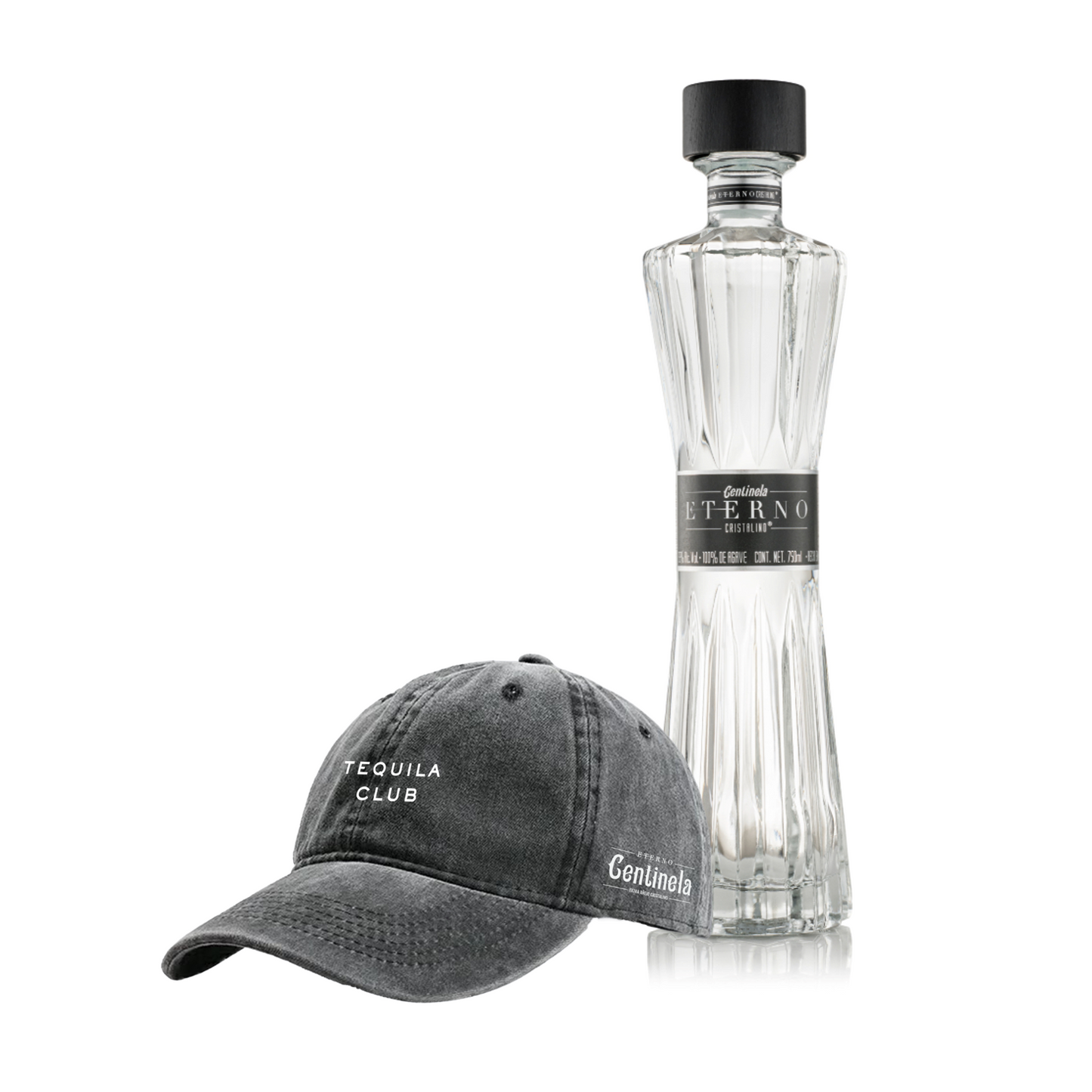 Tequila Centinela Eterno Cristalino 750 Ml + Gorra
