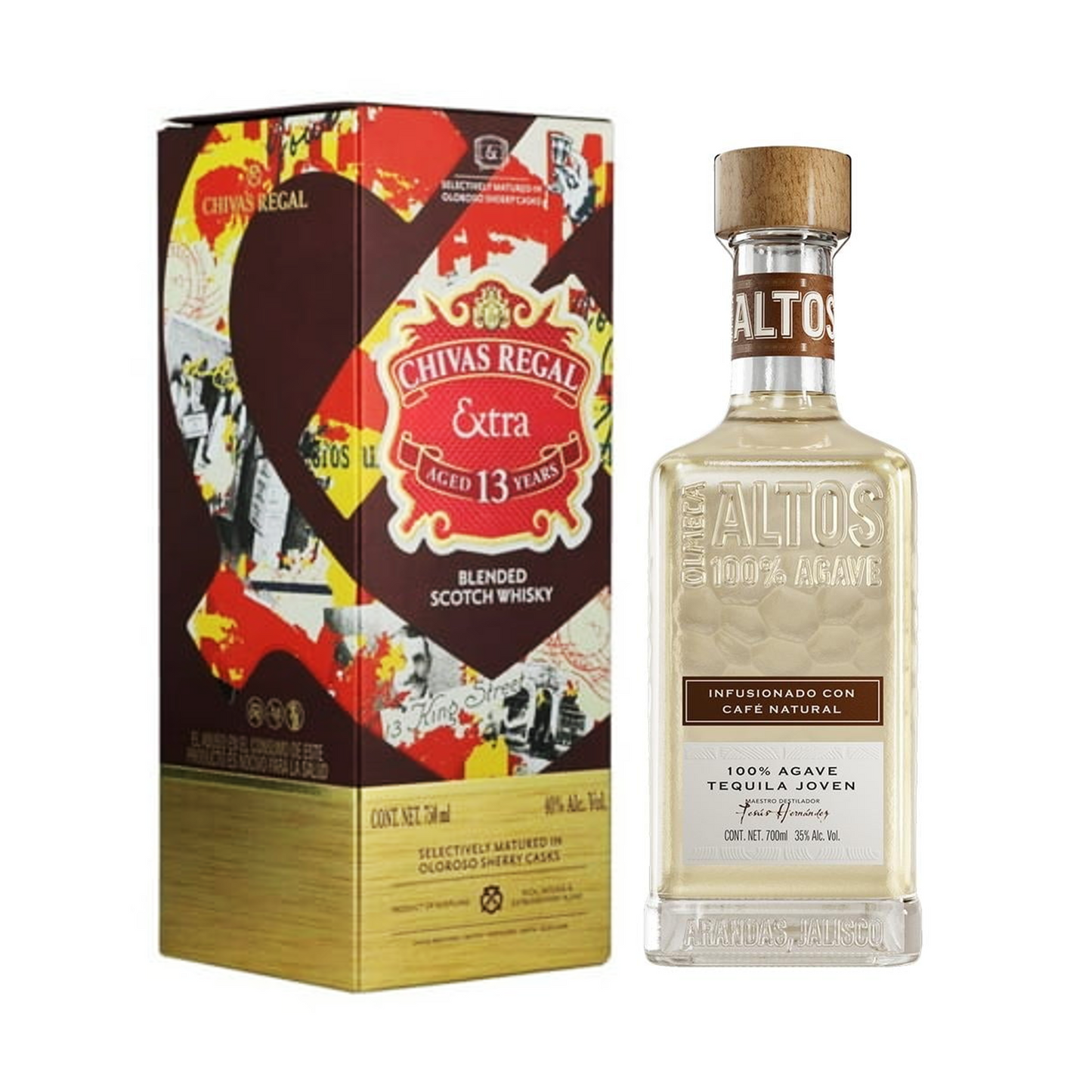 Whisky Chivas Regal Extra 13 Años Sherry Cask 750 Ml + REGALO Tequila Altos Café
