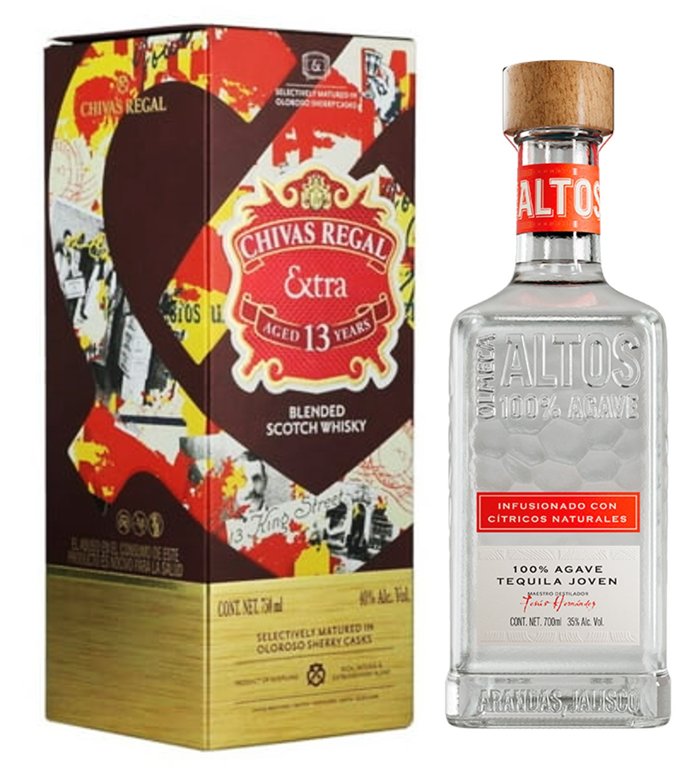 Whisky Chivas Regal Extra 13 Años Sherry Cask 750 Ml + REGALO Tequila Altos Cítricos