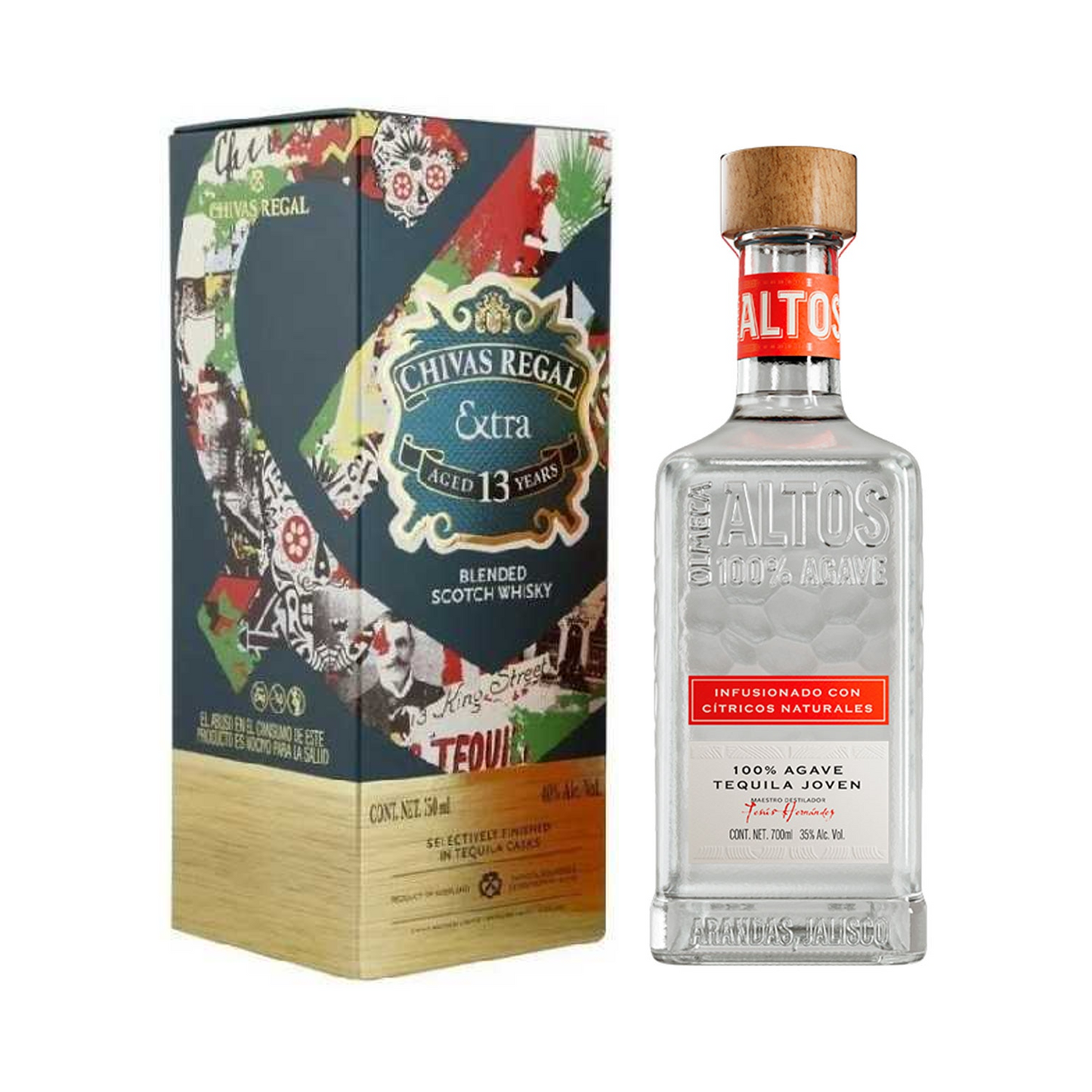 Whisky Chivas Regal Extra 13 Años Tequila Casks 750 Ml + REGALO Tequila Altos Cítricos