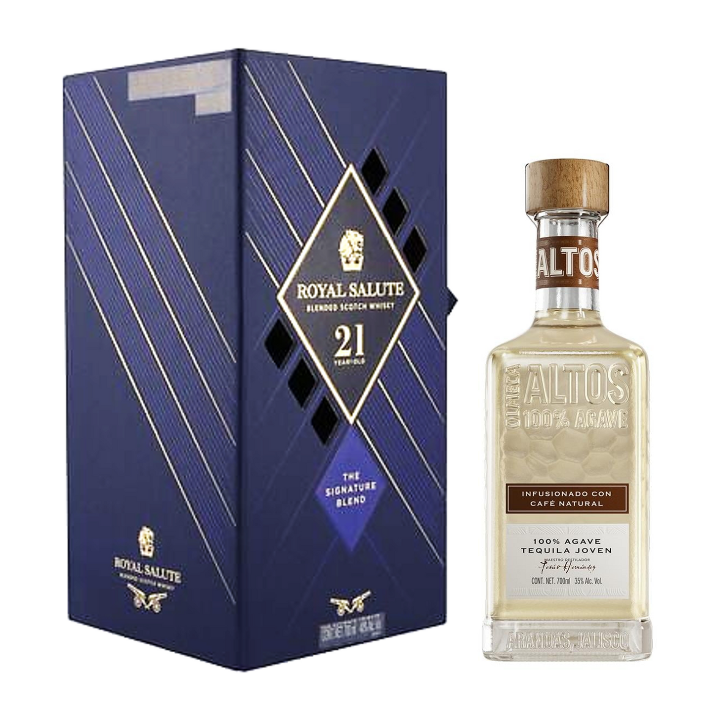 Whisky Chivas Royal Salute 21 Años 750 Ml + REGALO Tequila Altos Café