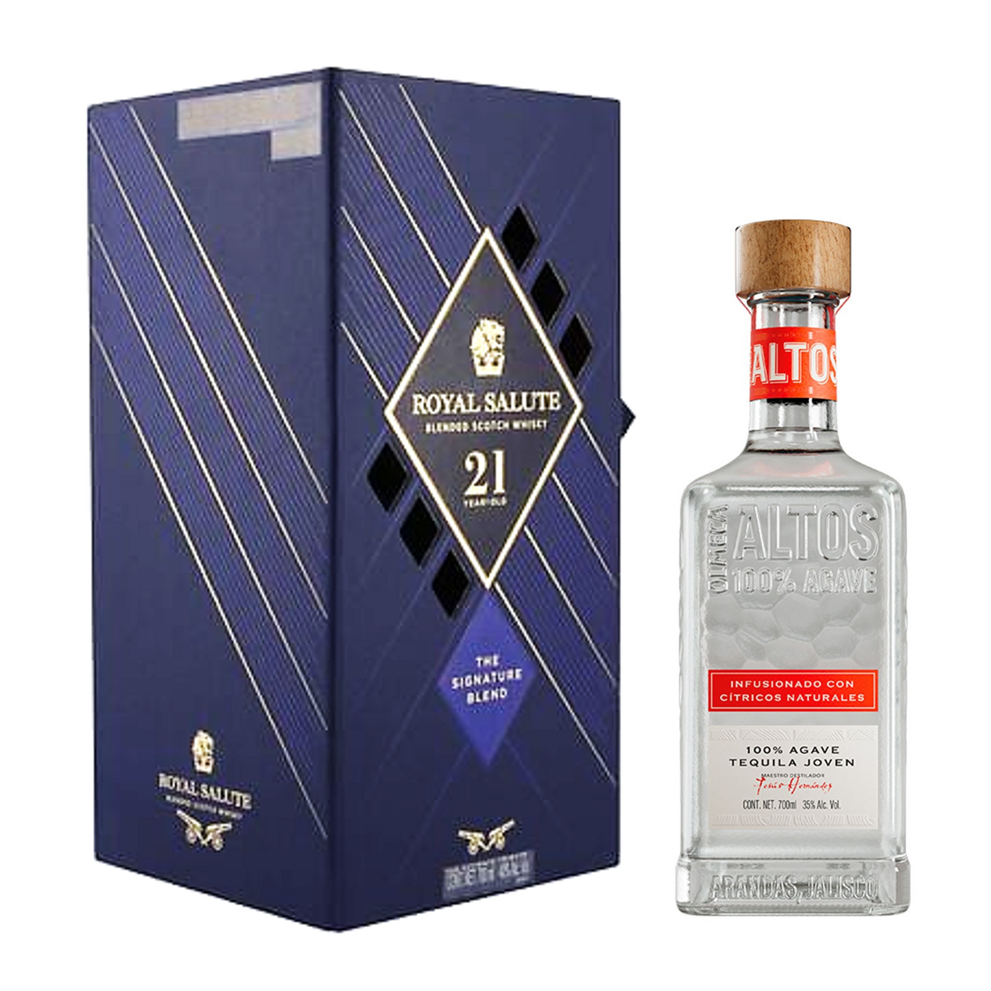 Whisky Chivas Royal Salute 21 Años 750 Ml + REGALO Tequila Altos Cítricos