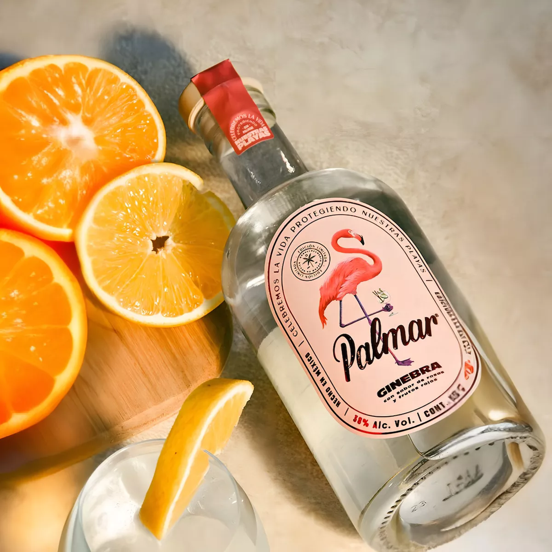 Ginebra Palmar Rosas y Frutos Rojos 750 Ml + Gorra Palmar