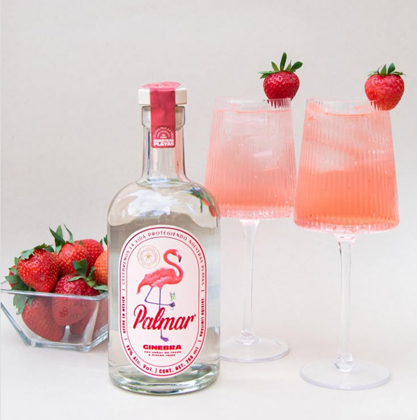 Ginebra Palmar Rosas y Frutos Rojos 750 Ml + Gorra Palmar