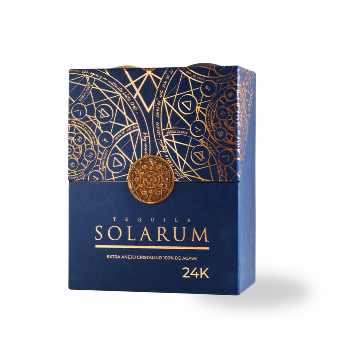 Tequila Solarum Extra Añejo Cristalino 750 Ml Con Tequila Solarum Reposado 750 Ml