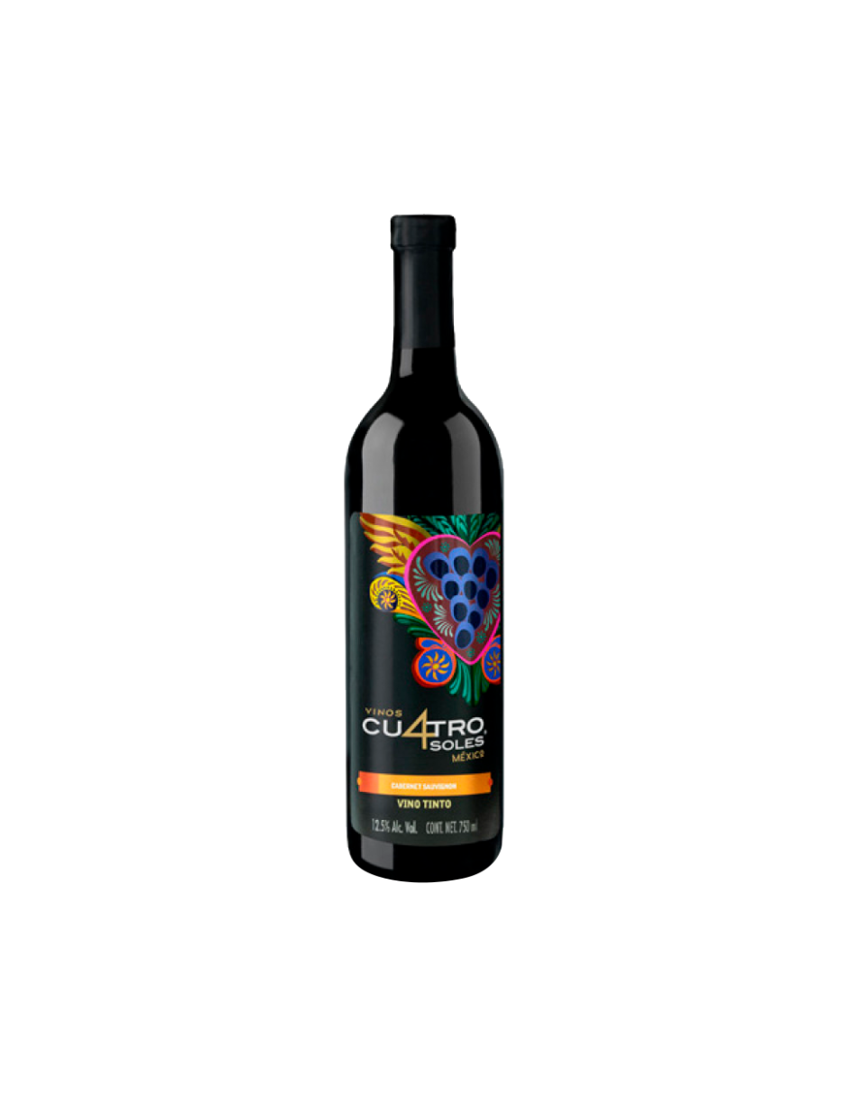 Vino Tinto Cu4tro Soles Cabernet Sauvignon 750 Ml - Corpovino