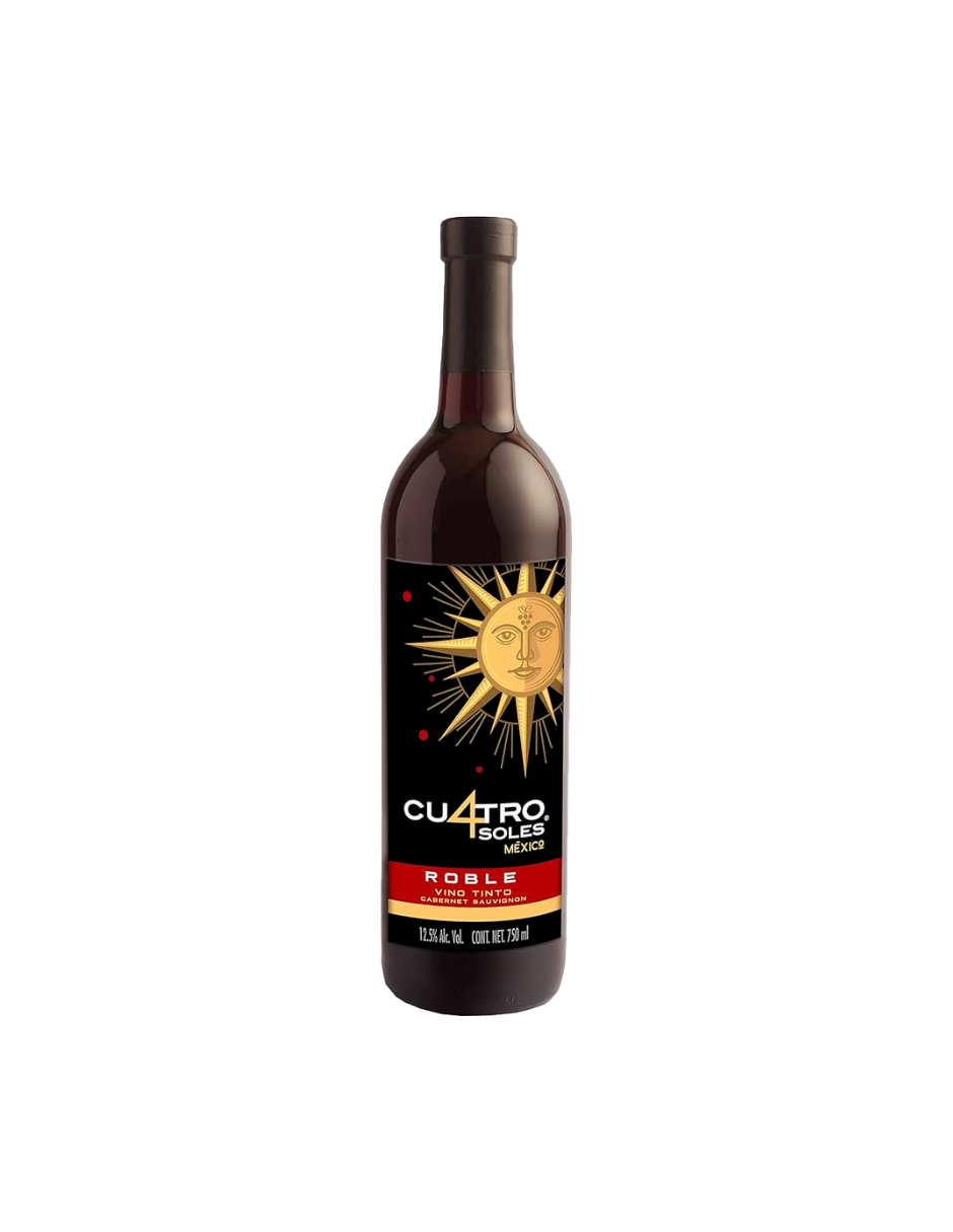 Vino Tinto Cu4tro Soles Roble Cabernet Sauvignon 750 Ml - Corpovino