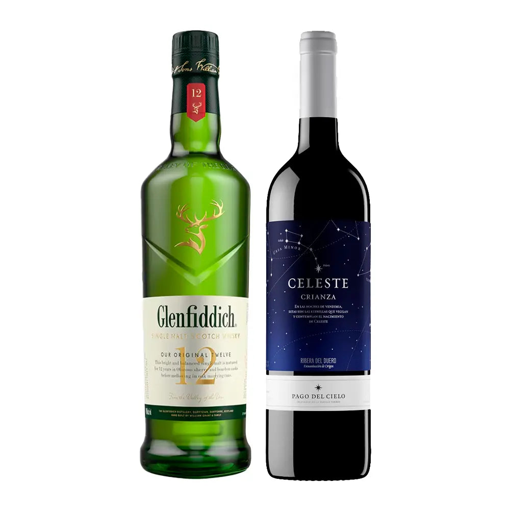 Whisky Glenfiddich 12 Años 750 Ml Con Torres Celeste Crianza 750 Ml - Corpovino