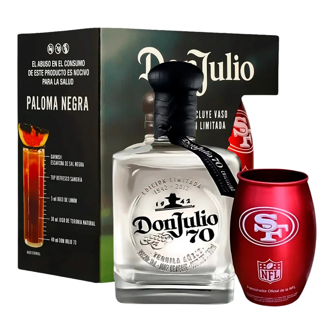 Tequila Don Julio Añejo 70 Aniversario 700 Ml Con Vaso Conmemorativo Nfl