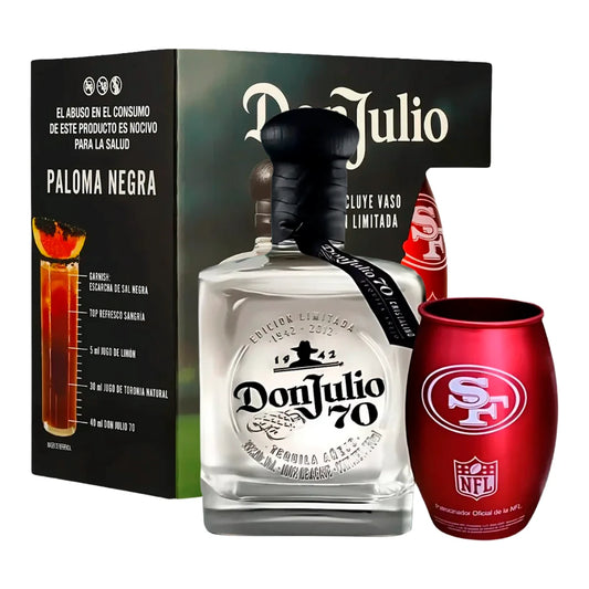 Tequila Don Julio Añejo 70 Aniversario 700 Ml Con Vaso Conmemorativo Nfl