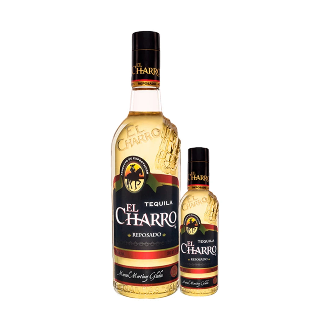 Tequila El Charro Clásico Reposado 1000 ml con 375 ml