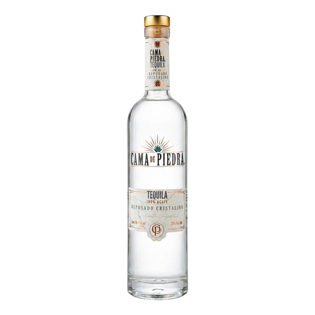 Tequila Cama De Piedra Reposado Cristalino 750 Ml