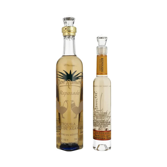 Tequila Don Ramón Reposado Punta Diamante 750 ml con PD Reposado Flauta 200 ml