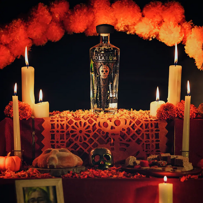 Tequila Solarum Blanco Con Oro 24k Ed. Calavera 750 Ml