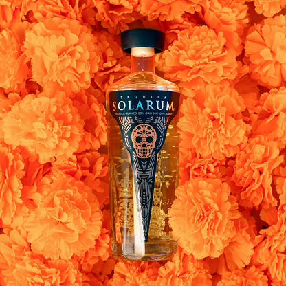 Tequila Solarum Blanco Con Oro 24k Ed. Calavera 750 Ml