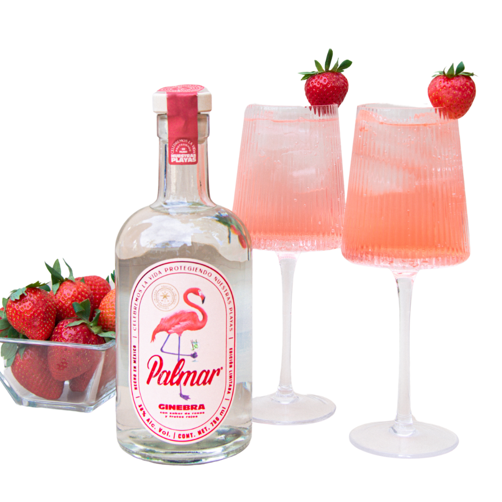 Ginebra Palmar Rosas y Frutos Rojos 750 Ml