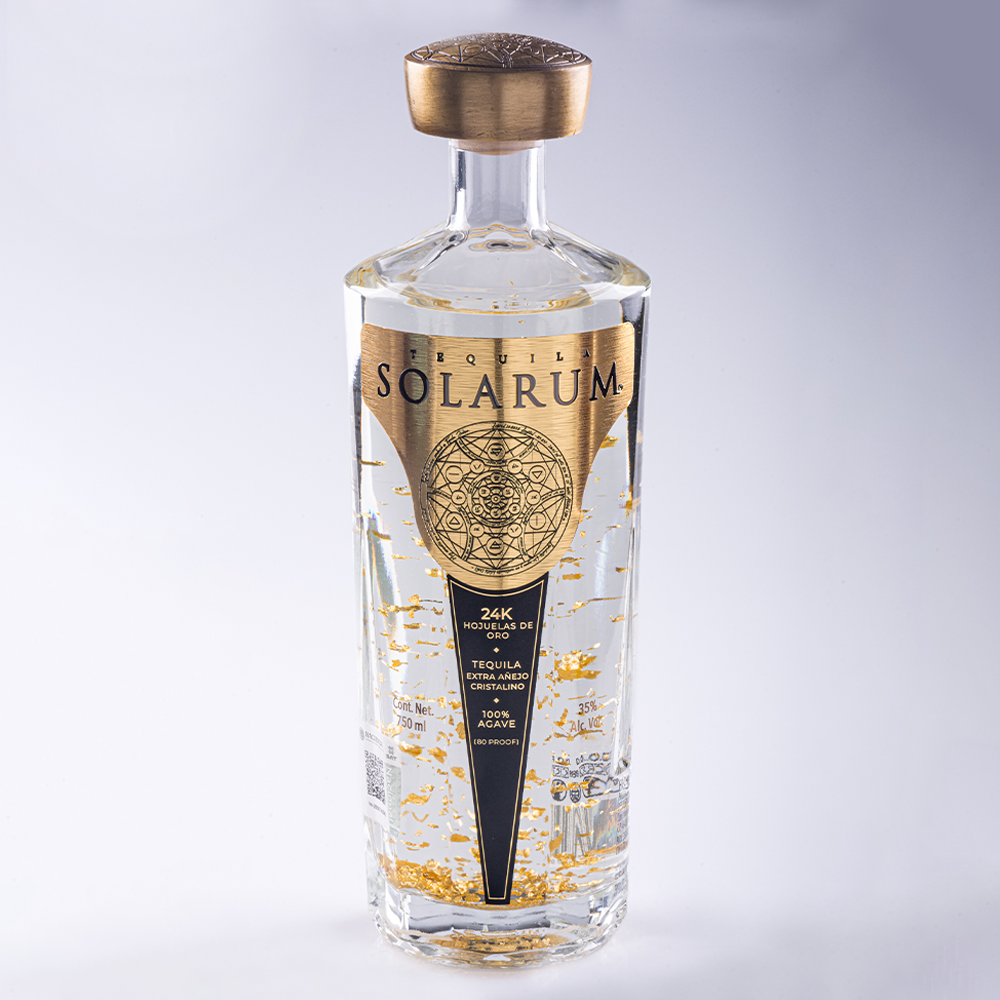 Tequila Solarum Extra Añejo Cristalino 750 Ml + Shaker