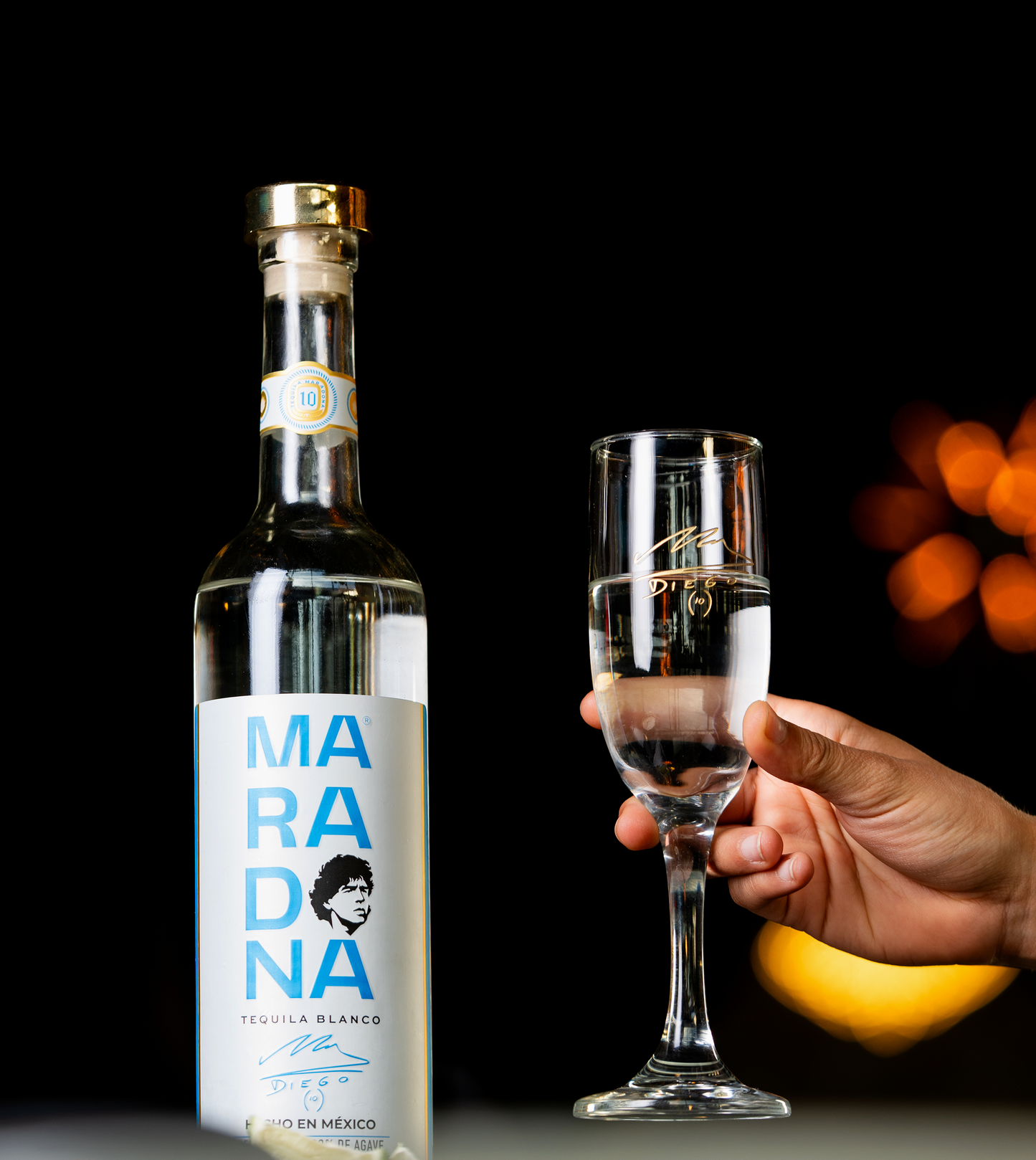 Tequila Maradona Blanco 750 Ml + 2 Copas