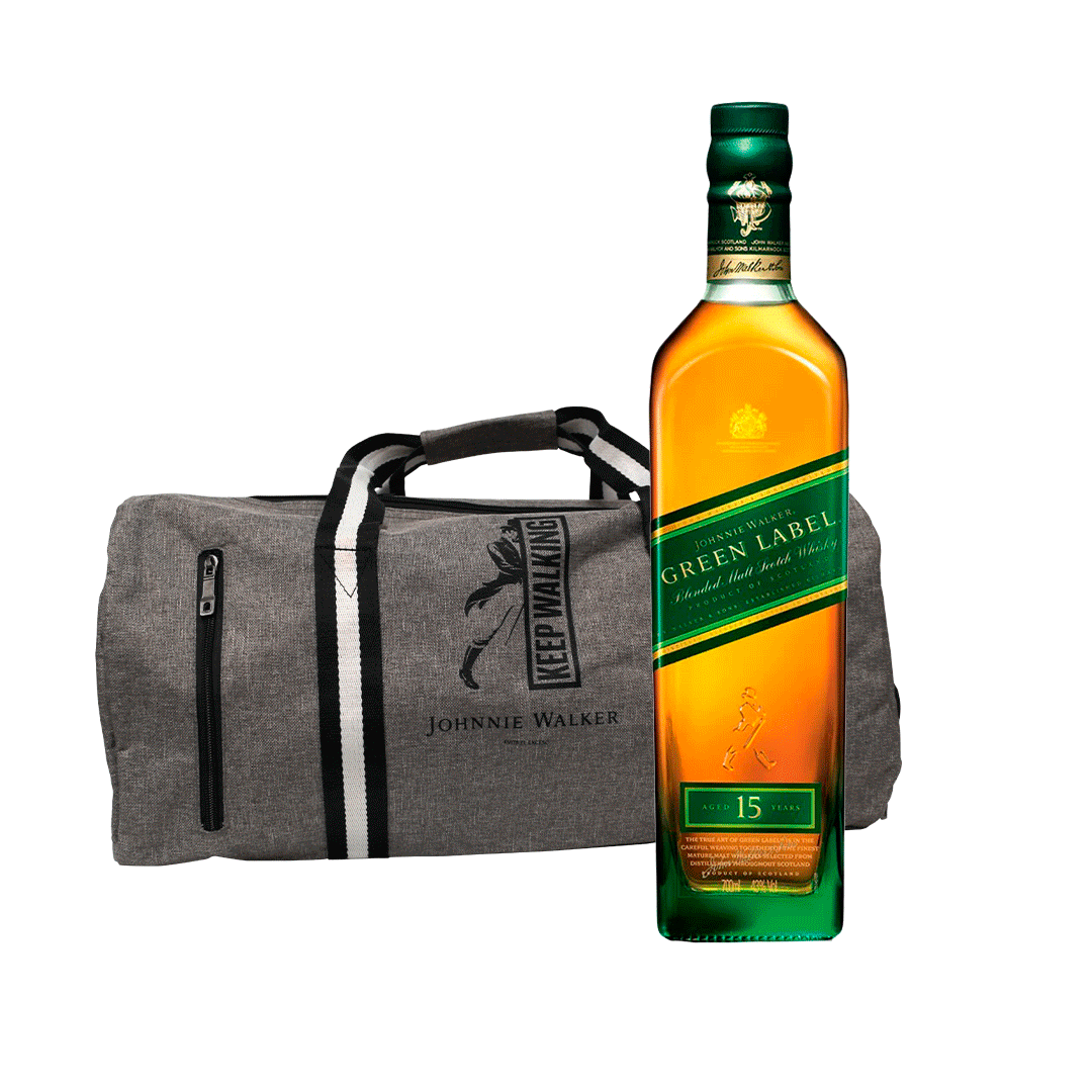 Whisky Johnnie Walker Green Label 700 Ml + Maleta Johnnie Walker