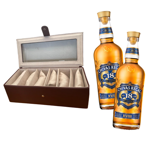 Pack 2 Whisky Chivas Regal 18 Años 750 Ml + Relojero
