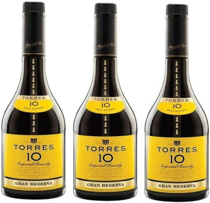 Pack 3 Brandy Torres 10 Gran Reserva 700 Ml