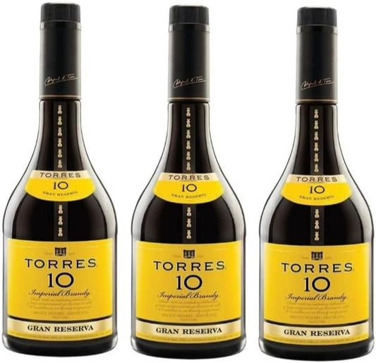 Pack 3 Brandy Torres 10 Gran Reserva 700 Ml