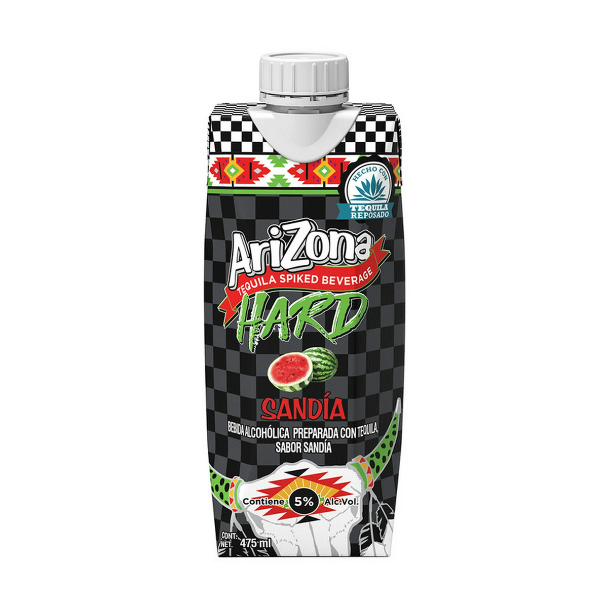 Pack 12 Bebida Ariozona Hard Sandía 475 ml