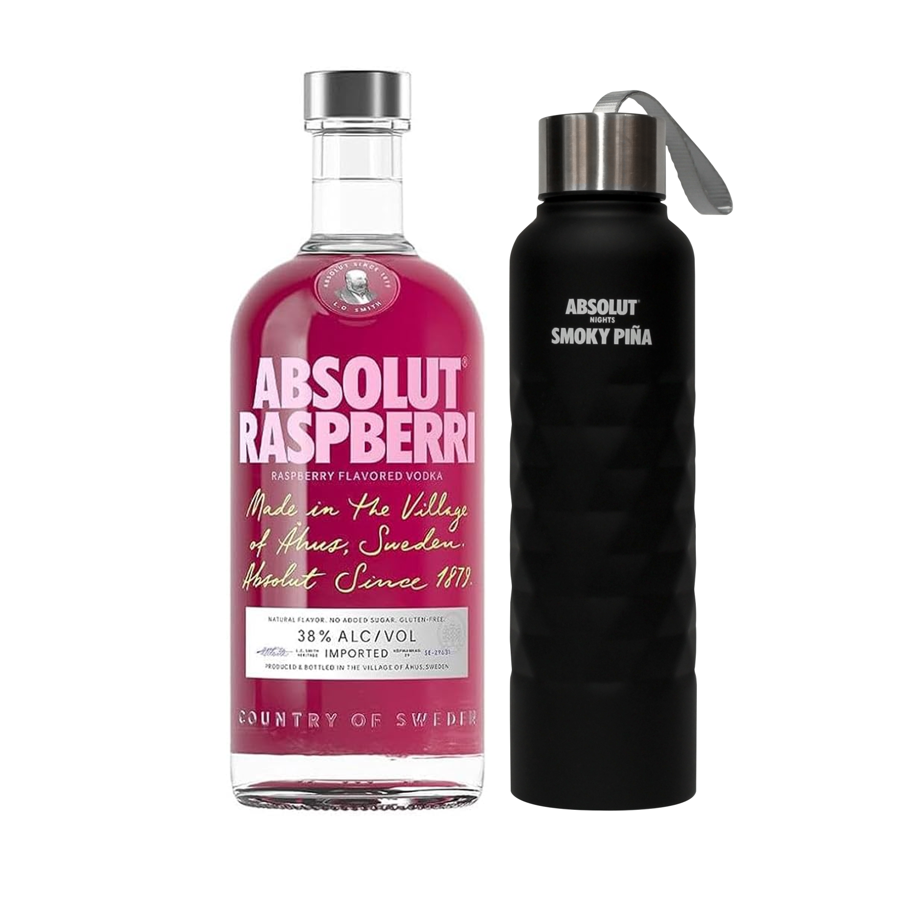 Vodka Absolut Raspberry 750ml + Termo Absolut - Corpovino