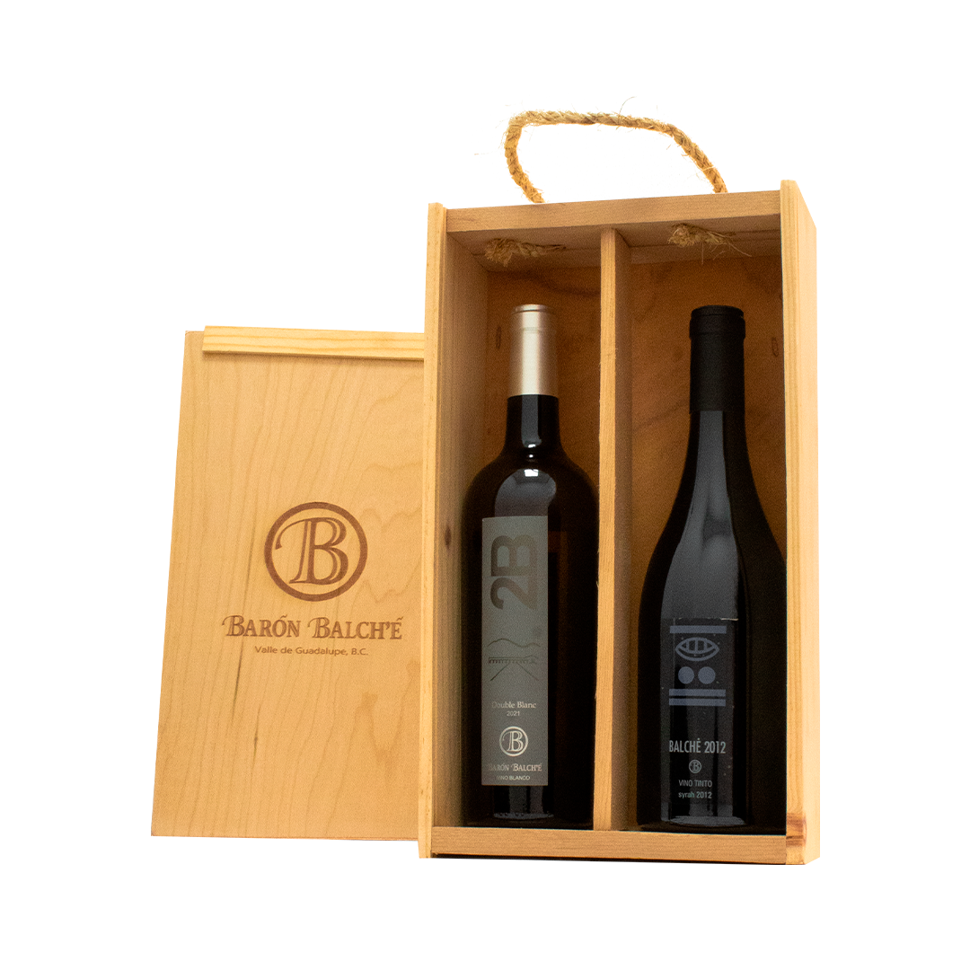 Set Barón Balché Vino Tinto Dos Mil Doce + Vino Blanco 2B + Estuche