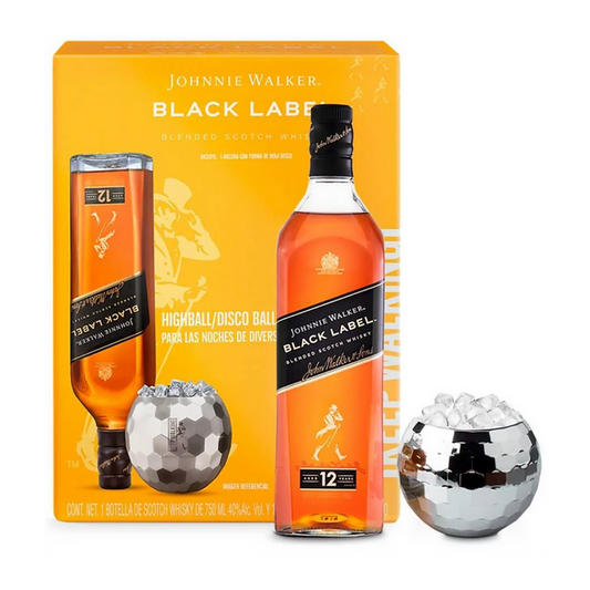 Whisky Johnnie Walker Black Label 750ml + Hielera Discoball