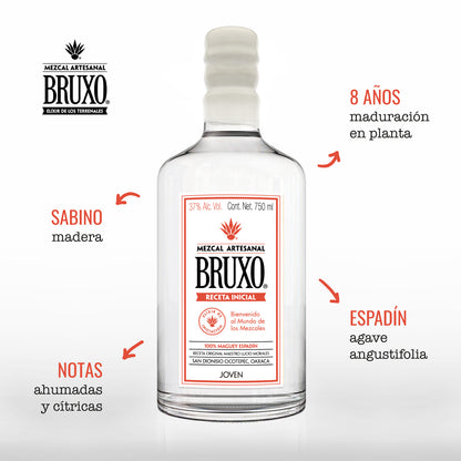 Mezcal Bruxo Espadín Receta Inicial750 Ml