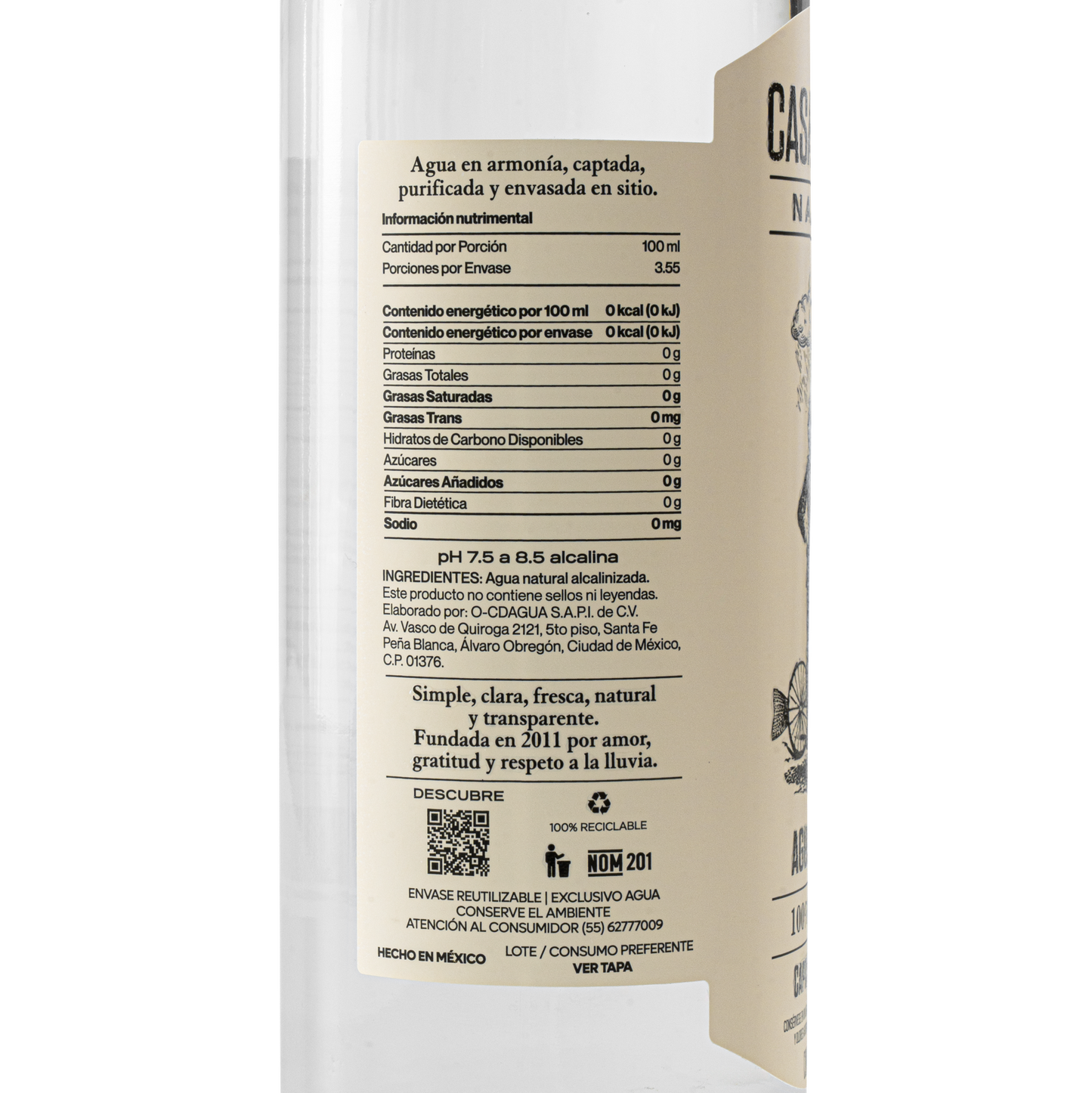 Agua de Lluvia Natural Casa del Agua 335 Ml