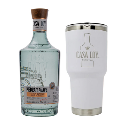 Tequila Casa Loy Piedra y Agave 750 Ml + Termo
