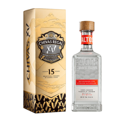 Whisky Chivas Regal XV 700 Ml + REGALO Tequila Altos Cítricos
