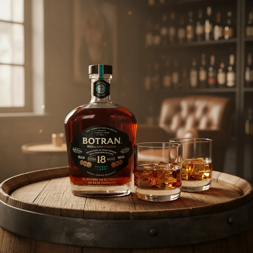 Ron Botran Solara Añejo 18 Años 750 Ml + 2 Vasos