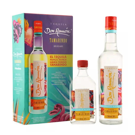 Tequila Don Ramón Plata Tamarindo 750 Ml + Don Ramón Plata Tamarindo 200 Ml