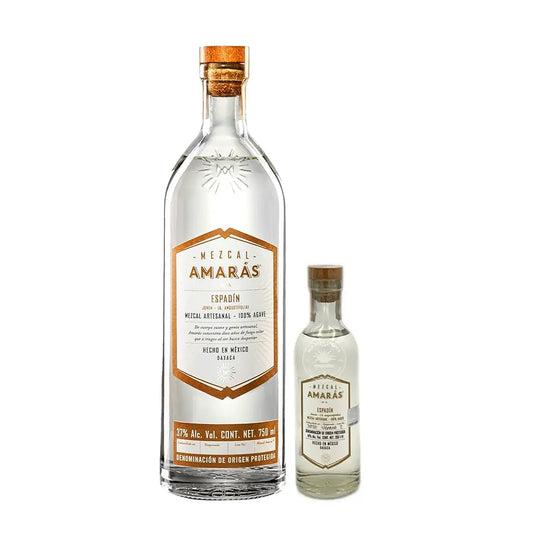 Mezcal Amaras Espadin Joven 750 Ml Con Mezcal Amaras Espadin Rep 200 Ml - Corpovino