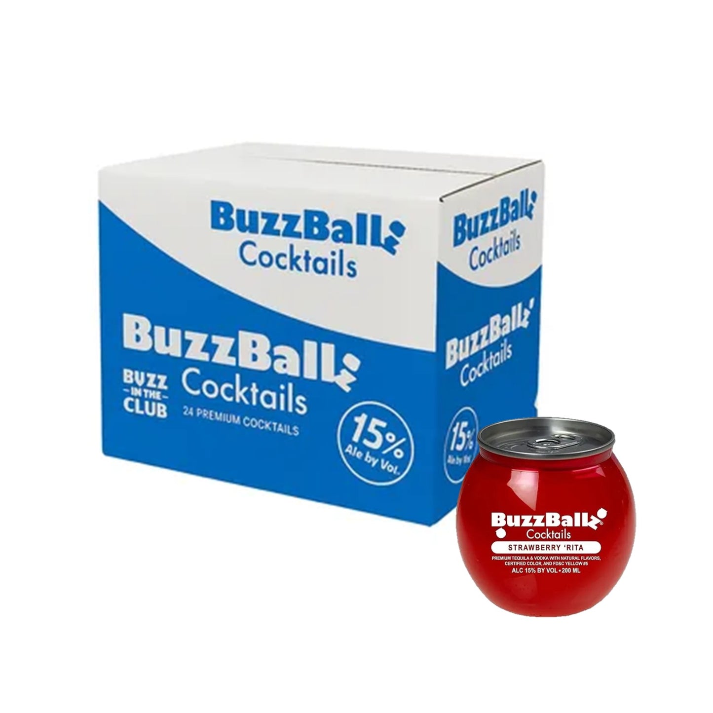 Pack 24 BuzzBallz Strawberry Rita 200Ml