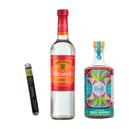 Kit Ritual Mezcalero Recuerdo Joven + Elixir Mixer Jamaica + Sal Cítricos