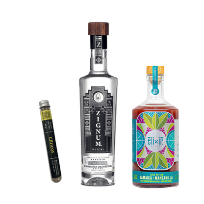 Kit Ritual Mezcalero Zignum Joven + Elixir Mixer Jamaica + Sal Cítricos