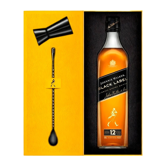 Whisky Johnnie Walker Black Label 750 Ml Con Estuche Mixer